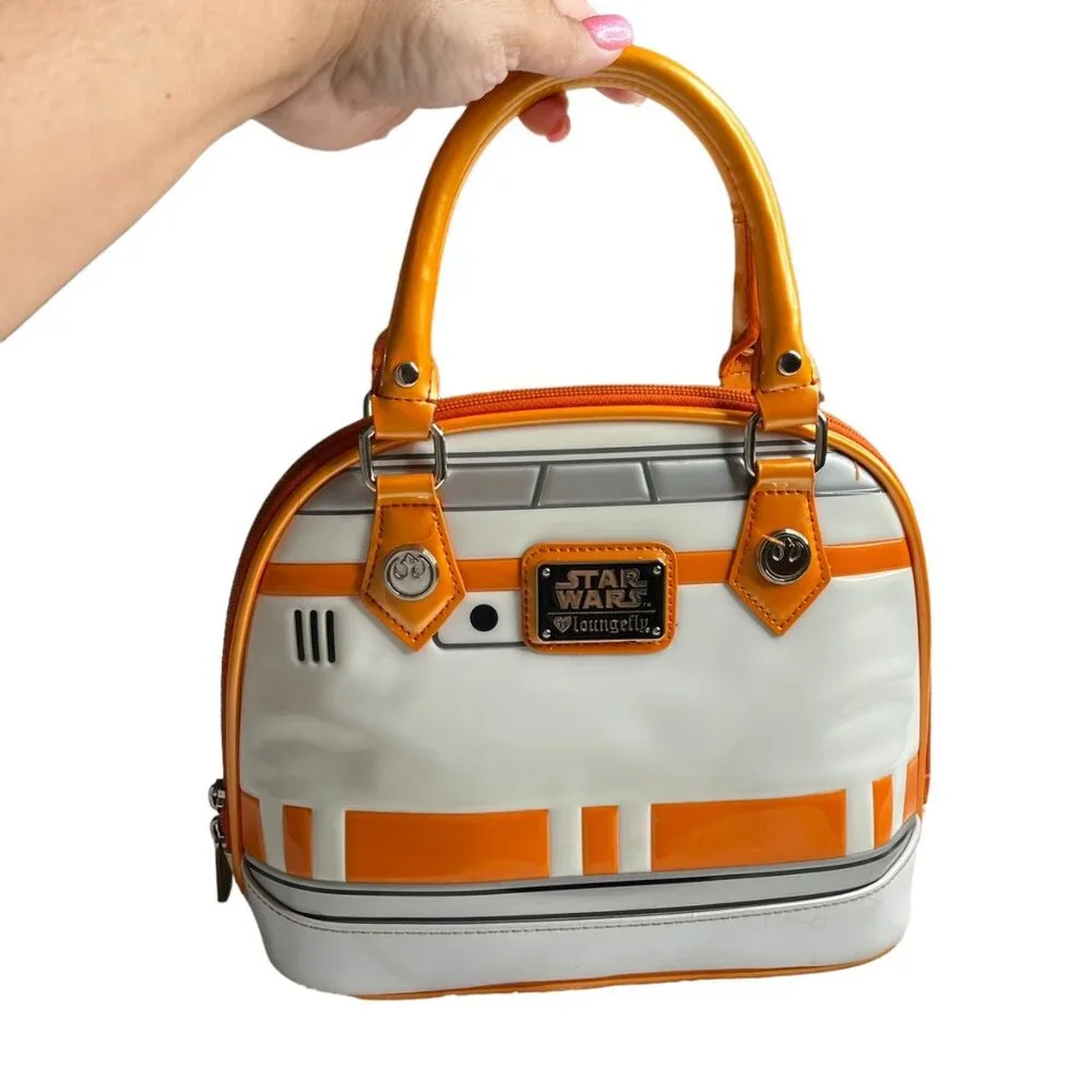 Star Wars Loungefly BB-8 Mini Handbag With Dual Handles & Zipper Closure - Picture 1 of 5